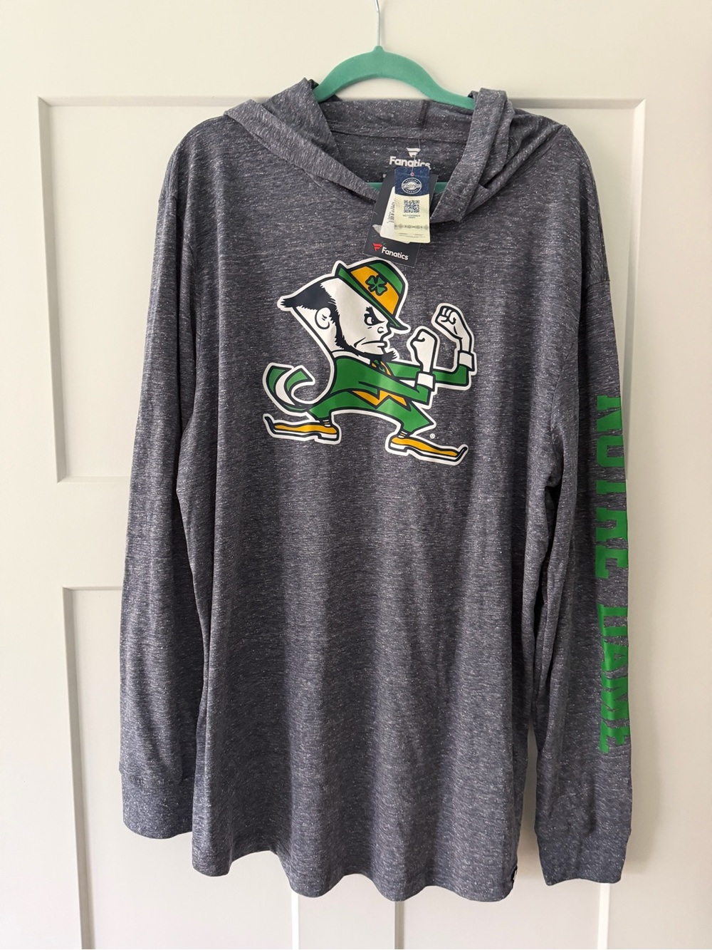 NWT Fanatics Notre Dame long sleeve shirt size XXL